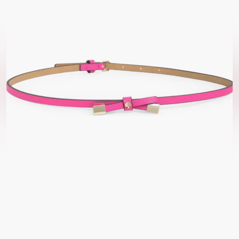 Kate Spade Vibrant Pink Bow Accent Belt